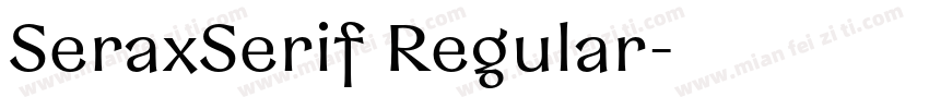 SeraxSerif Regular字体转换